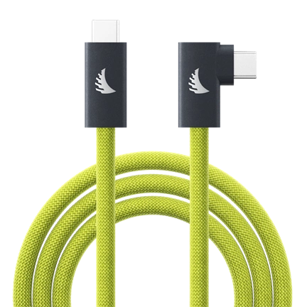 ANGELBIRD CABLE I USB-C 3.2 I SOLID FLEX TETHER CABLE RIGHT-ANGLE I LIME I 4,5 M