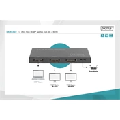 DIGITUS DS-45322 HDMI 4K 60Hz 1x2 Ultra Slim Splitter