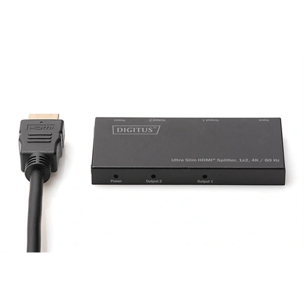 DIGITUS DS-45322 HDMI 4K 60Hz 1x2 Ultra Slim Splitter