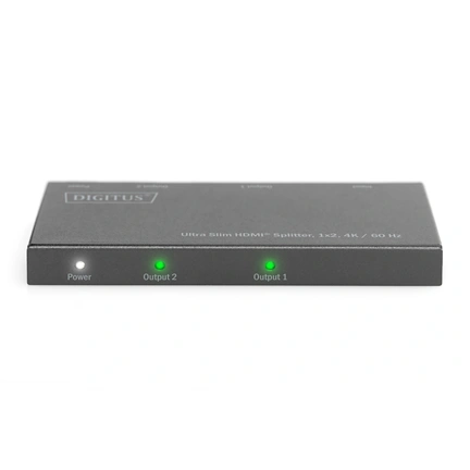 DIGITUS DS-45322 HDMI 4K 60Hz 1x2 Ultra Slim Splitter