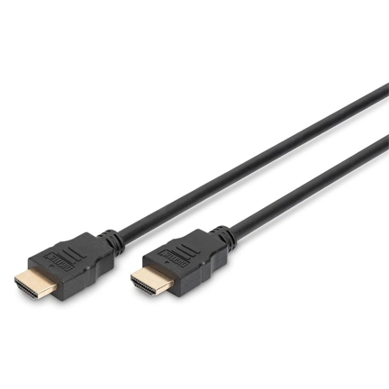 DIGITUS High Speed UHD 4K 3D 30Hz 2.0 aranyozott Ethernet HDMI kábel 5m