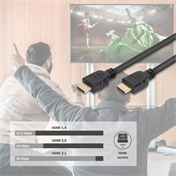 DIGITUS Ultra High Speed UHD 8K 3D 60Hz 2.1 aranyozott Ethernet HDMI kábel 2m
