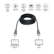DIGITUS UHD 4K 3D 120Hz aranyozott 2.0b AOC optikai HDMI kábel 10m
