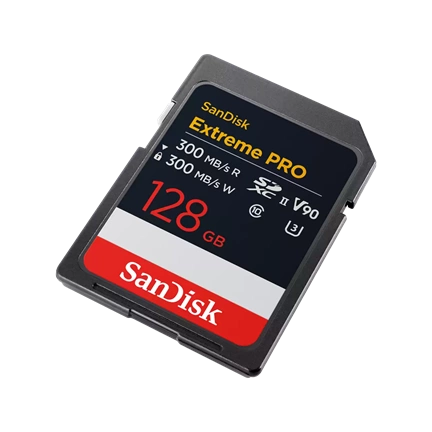 Extreme PRO 128GB SDXC Memory Card 300/300MB/s , 8K, V90, UHS-II