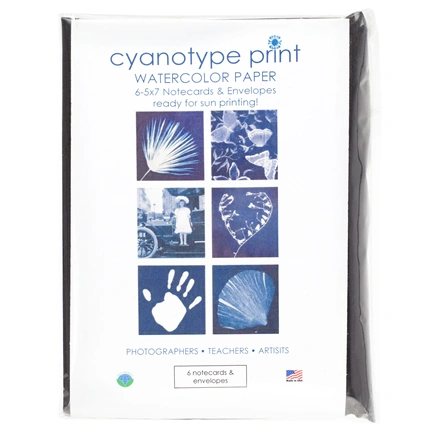 FOTOIMPEX Blue Sunprints Cianotípia Üdvözlőkártya Készlet (5x7" / 13x18 cm) – 6 Kártya Borítékkal