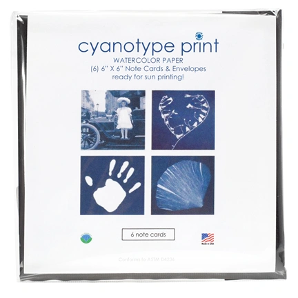 FOTOIMPEX Blue Sunprints Cianotípia Üdvözlőkártya Készlet (6x6" / 15x15 cm) – 6 Kártya Borítékkal