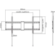 Gembird TV fali konzol (fix), 43”-90” (70 kg)