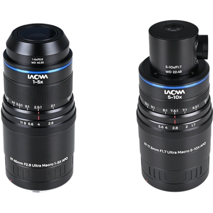Laowa Aksen 2 objektíves csomag [45 mm f/2.8, 17,5 mm f/1.7 (koaxiális megvilágítású változat)] – Canon RF