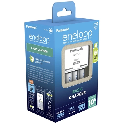 PANASONIC Eneloop Basic töltő + 4db 800mAh AAA elem