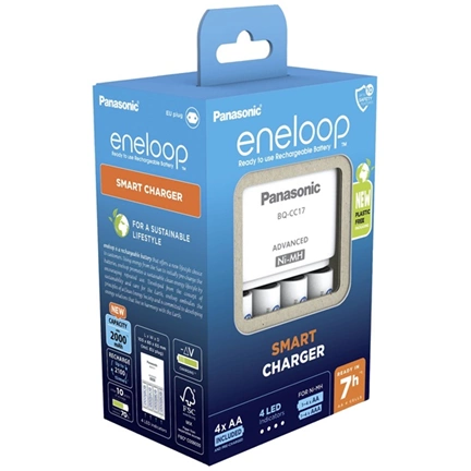 PANASONIC Eneloop Smart töltő + 4db 2000mAh AA elem