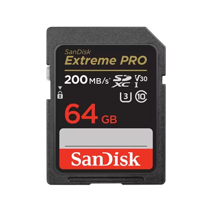 SANDISK Extreme Pro SDXC 200/90MB/s UHS-I U3 V30 64GB (121595)