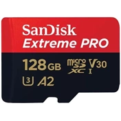 SANDISK Extreme Pro microSDXC 200/90MB/s A2 C10 V30 UHS-I U3 128GB + adapter (214504)