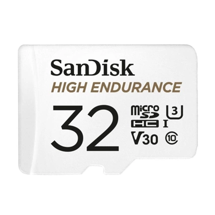 SANDISK microSDHC High Endurance 32GB 100MB/s C10 U3 V30 UHS-I +Adapt. (183565)
