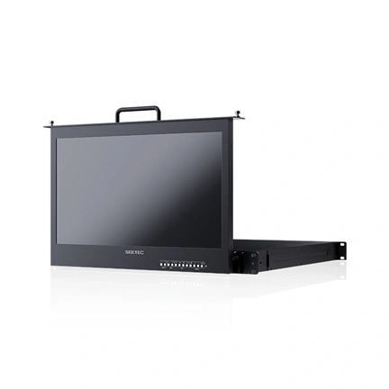 SEETEC FRM173S 17,3"-os kihúzható 1RU rackbe szerelhető monitor 3G-SDI-vel és 4K HDMI-vel