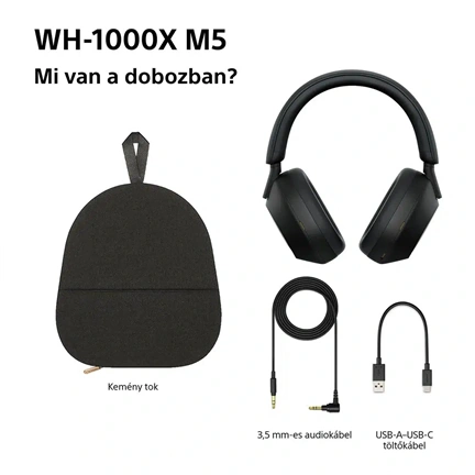 SONY WH-1000XM5 fekete