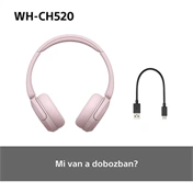 SONY WH-CH520 rózsaszín