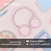 SONY WH-CH520 rózsaszín