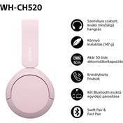 SONY WH-CH520 rózsaszín