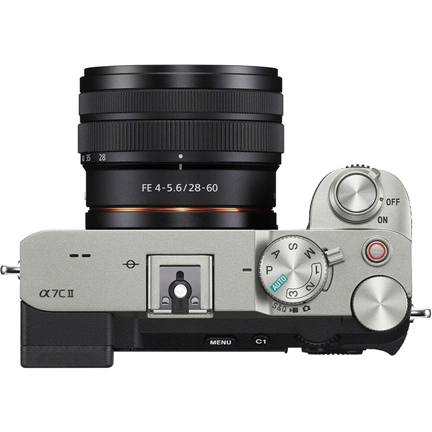 Sony Alpha 7CII + FE 28-60mm f/4-5.6 MILC fényképezőgép KIT (ezüst)