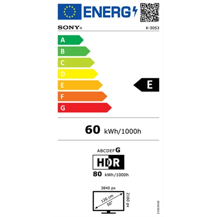 Sony Bravia 3 K-50S3 televízió - 50", 4K UHD, HDR, Google TV