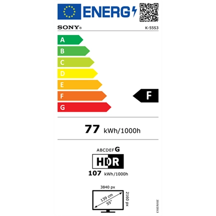 Sony Bravia 3 K-55S3 televízió - 55", 4K UHD, HDR, Google TV