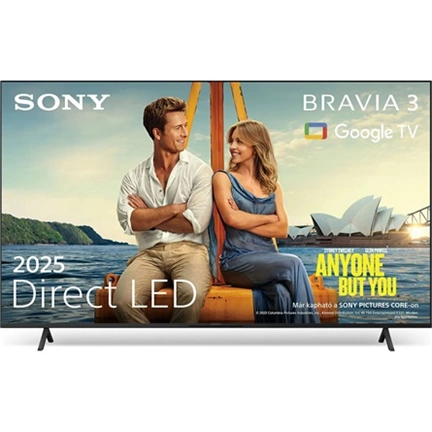 Sony Bravia 3 K-65S3 televízió - 65", 4K UHD, HDR, Google TV