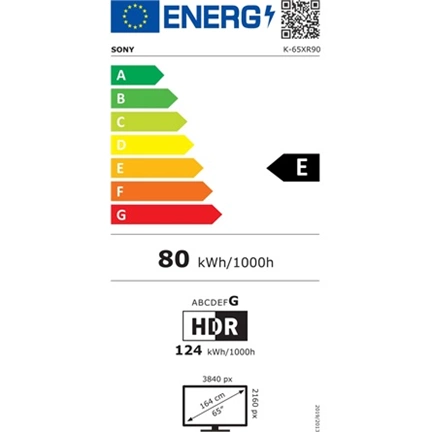 Sony Bravia 9 televízió K-65XR90 - 65", Mini LED, 4K UHD, HDR, Google TV