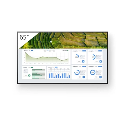 Sony FW-65BZ30L professzionális kijelző 65" 4K HDR, 24/7 működés, fekvő/álló mód, Pro-Mode, AirpPlay, Chromecast