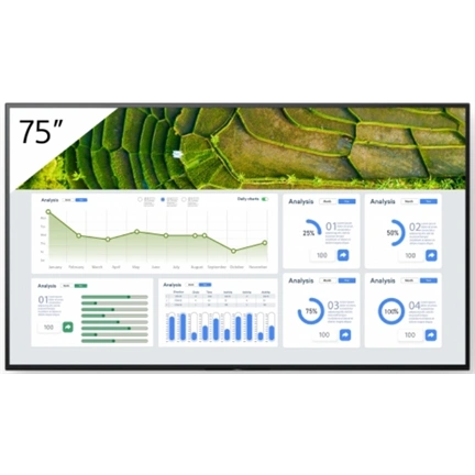 Sony FW-75BZ30L professzionális kijelző 75" 4K HDR, 24/7 működés, fekvő/álló mód, Pro-Mode, AirpPlay, Chromecast