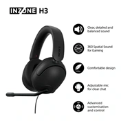 Sony INZONE H3 vezetékes fejhallgató játékhoz, fekete