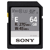 SFE64A.AE Sony SF-E SDXC 64GB UHS-II U3 V30 270/45 MB/s