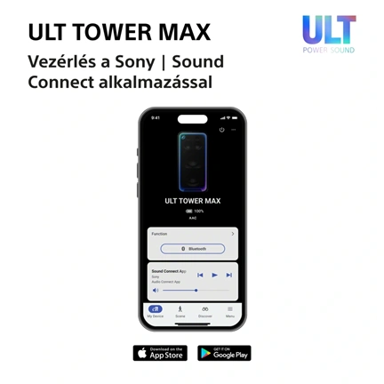 Sony SRS-ULT3000 ULT TOWER MAX Bt partyhangszóró, fekete
