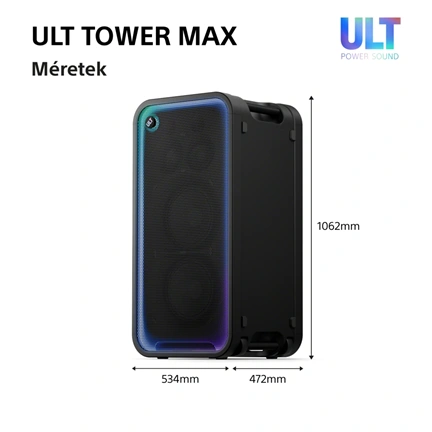Sony SRS-ULT3000 ULT TOWER MAX Bt partyhangszóró, fekete
