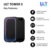 Sony SRS-ULT500 ULT TOWER 5 Bt partyhangszóró, fekete