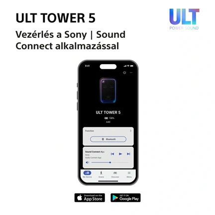 Sony SRS-ULT500 ULT TOWER 5 Bt partyhangszóró, fekete