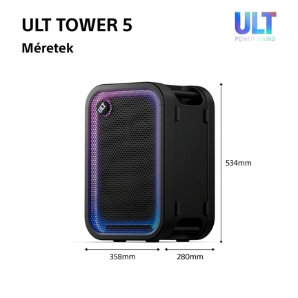 Sony SRS-ULT500 ULT TOWER 5 Bt partyhangszóró, fekete