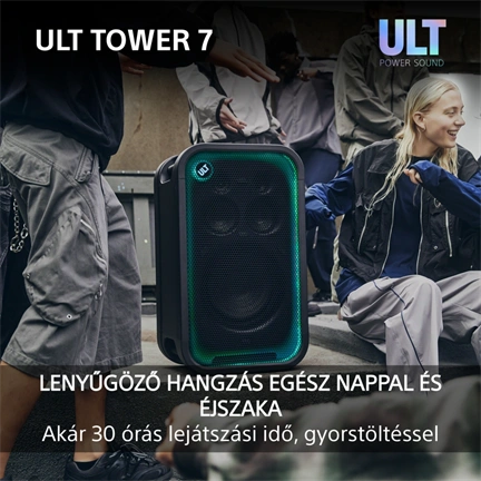 Sony SRS-ULT700 ULT TOWER 7 Bt partyhangszóró, fekete