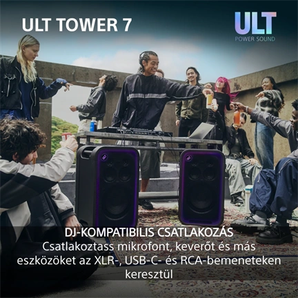 Sony SRS-ULT700 ULT TOWER 7 Bt partyhangszóró, fekete