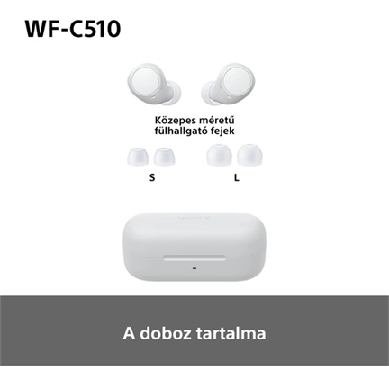 Sony WF-C510 fülhallgató - vezeték nélküli, fehér