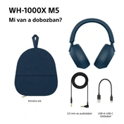 Sony WH-1000XM5 fejhallgató - vezeték nélküli, zajszűrő, éjkék