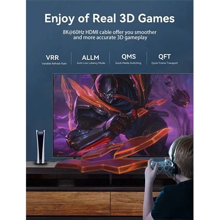 VENTION HDMI/M,  (8K,fekete), 10m, kábel